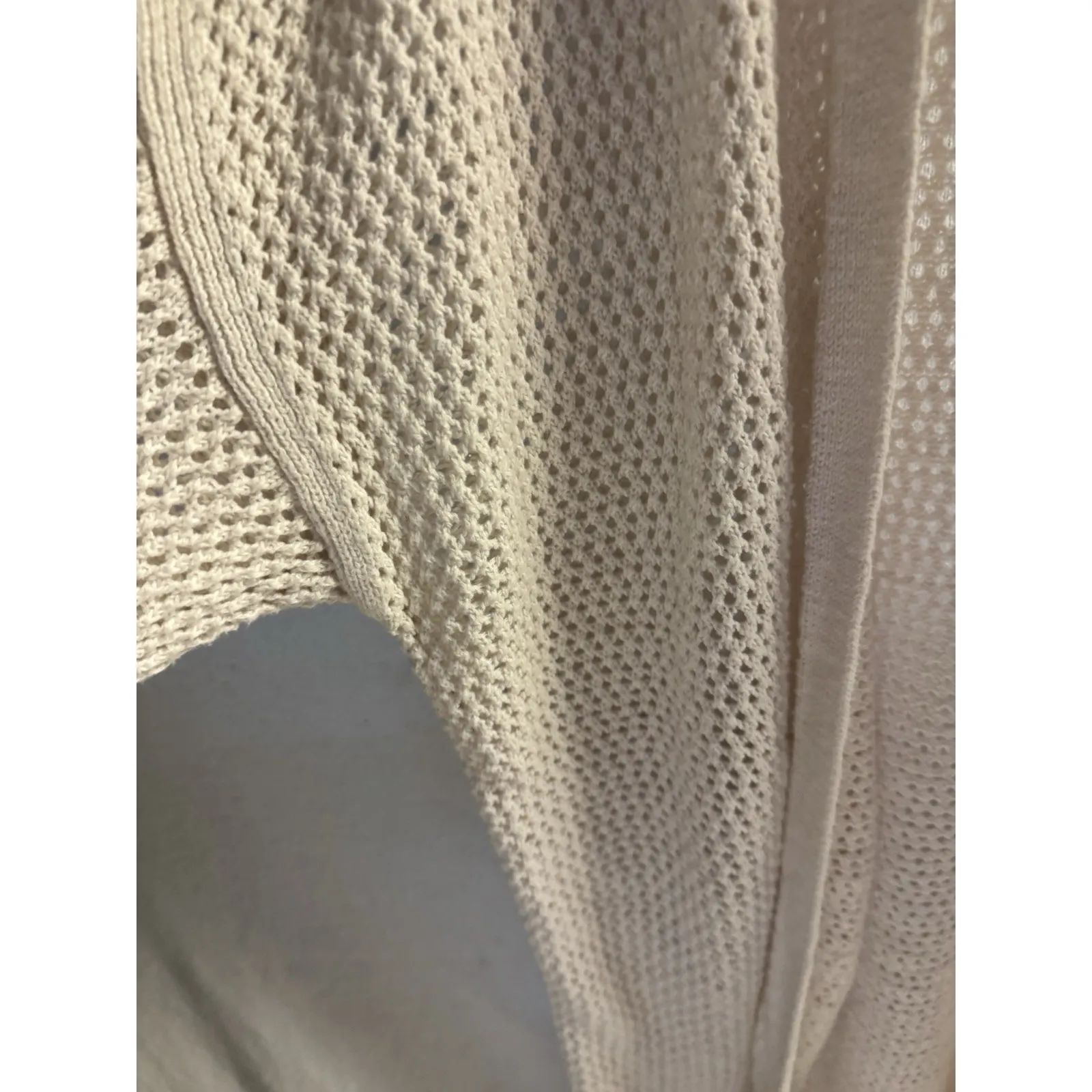 Universal Thread Goods Co. Women's Long Crocheted Cardigan Size XL Ivory Color - Image 2