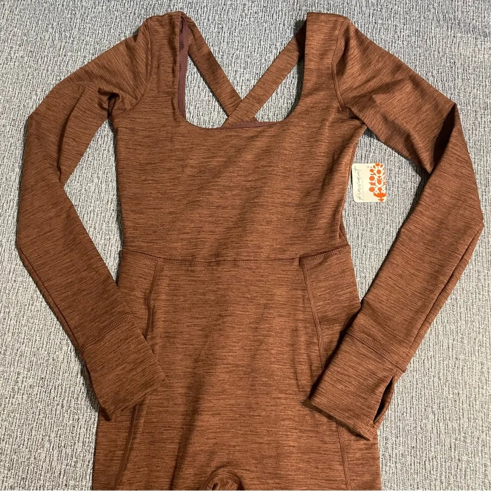 Free People Movement Relieve Crossback Jumpsuit Brown Size XS - Image 8