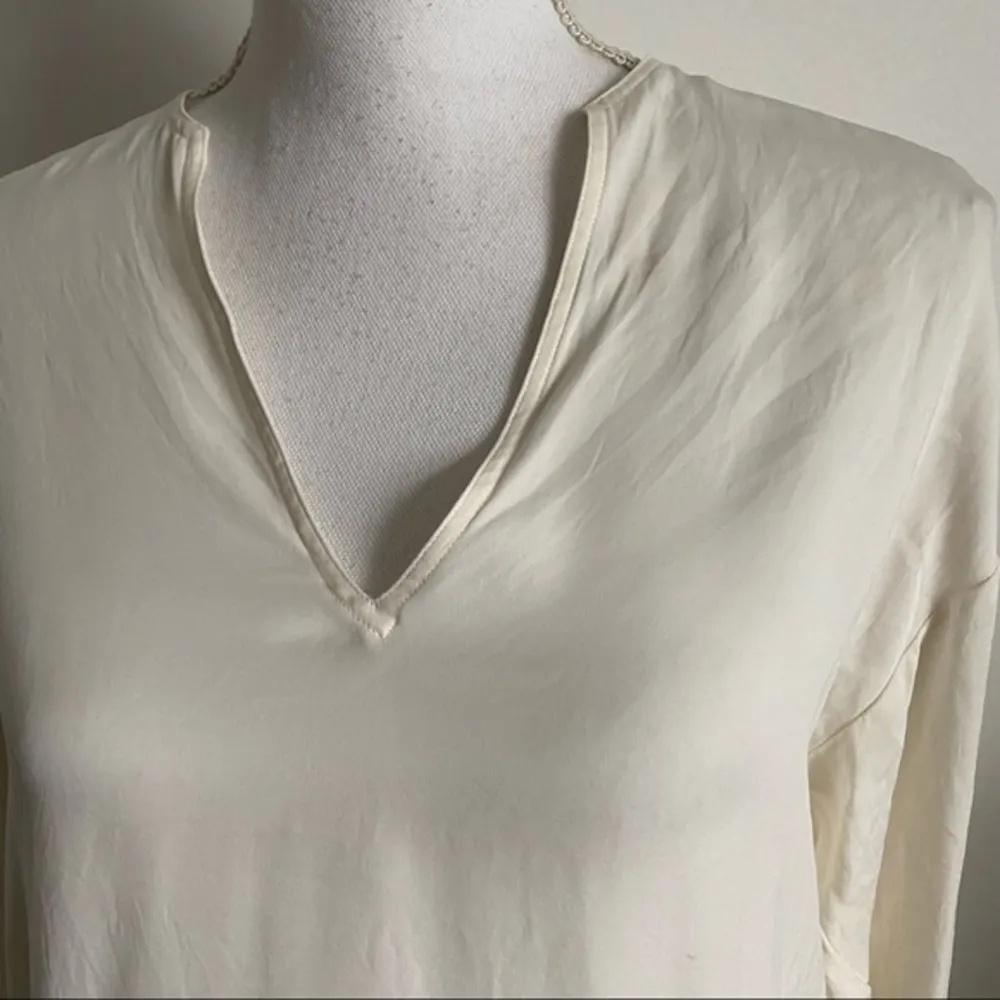 Vince • Ruched Back Split Neck Blouse - Image 72