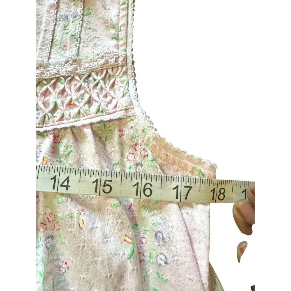 Croft & Barrow Sleeveless Night Gown Light Pink Pin Tucking And Lace Detailing S - Image 6