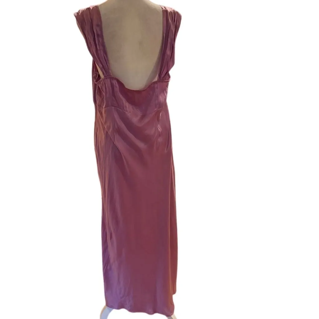 Madewell Women's Square Neck Midi Slip Dress Lilac Purple Size 14 NWT - Image 4