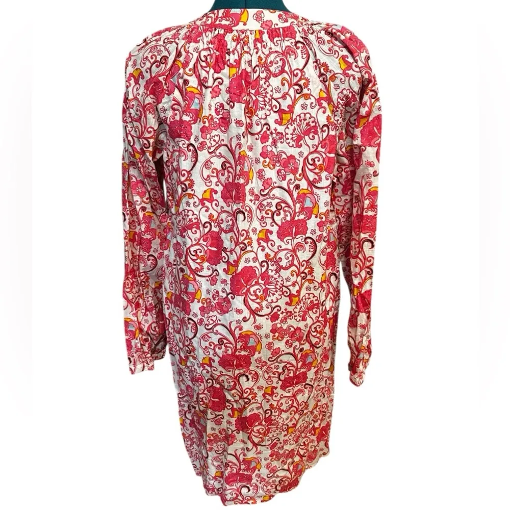 Lilly Pulitzer Mallory Shift Dress Lawn Floral Womens Sz 8 Pink White Cotton - Image 5
