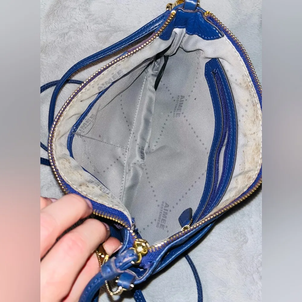 Aimee Kestenberg Leather Purple Crossbody Clutch Bag - Image 8