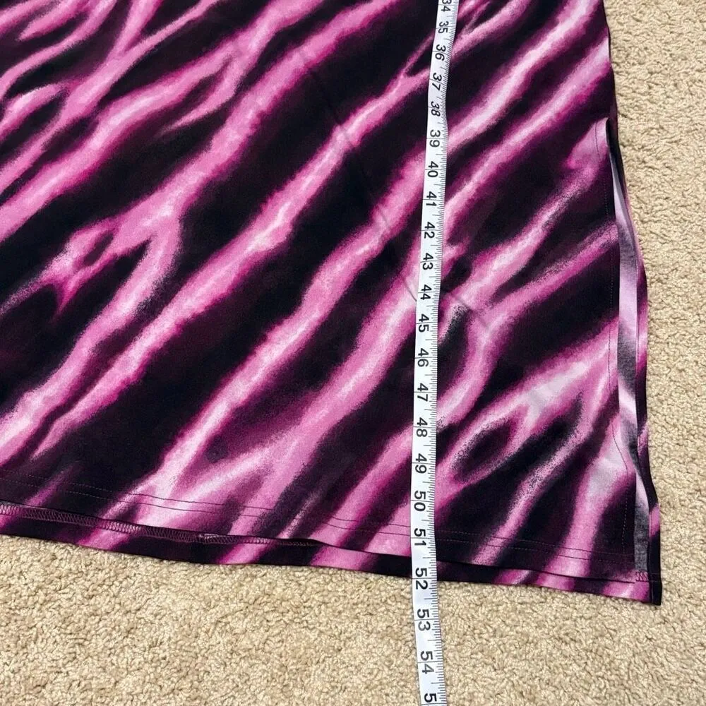 Bob Mackie wearable art sleeveless zebra print purple maxi dress size‎ XS - Image 9