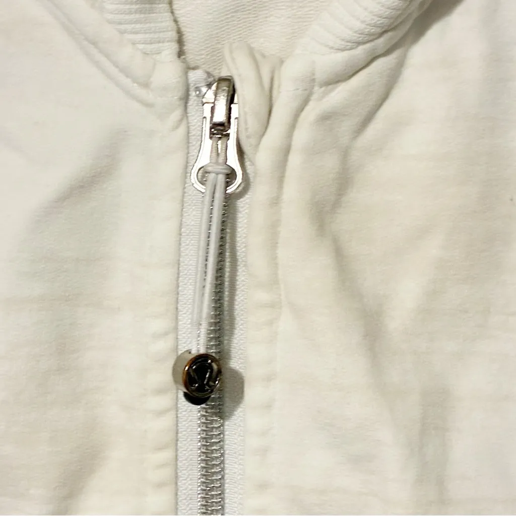 Lululemon Hold Your Om Hoodie Righteous Stripe White Full Zip Athletic Size 6 - Image 3