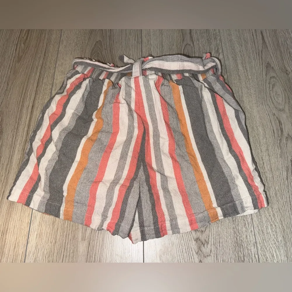 Miami striped shorts orange pink grey - Image 2