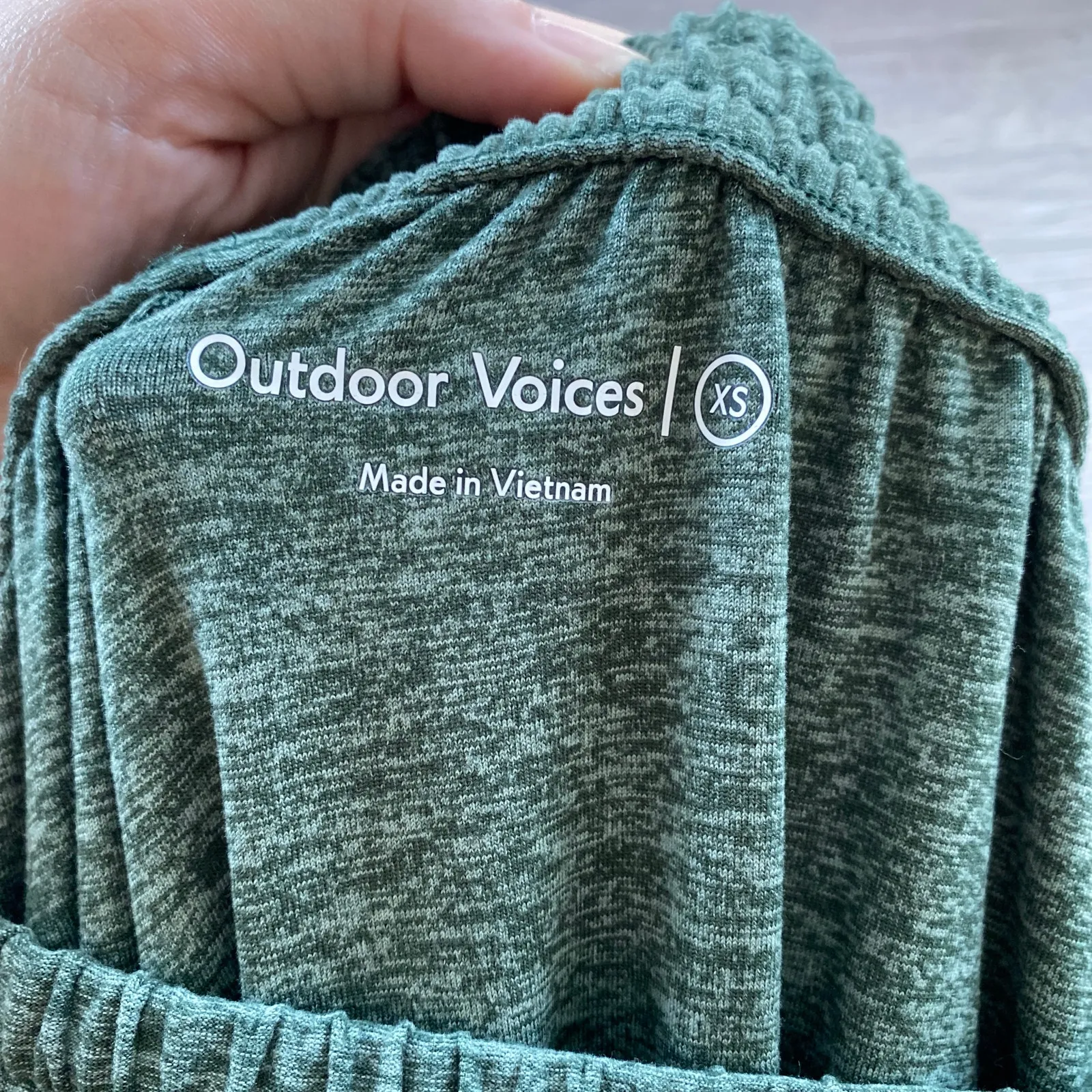 OUTDOOR VOICES CloudKnit Sweatpant Green Heather Size XS Athleisure Lounge Comfy - Image 7