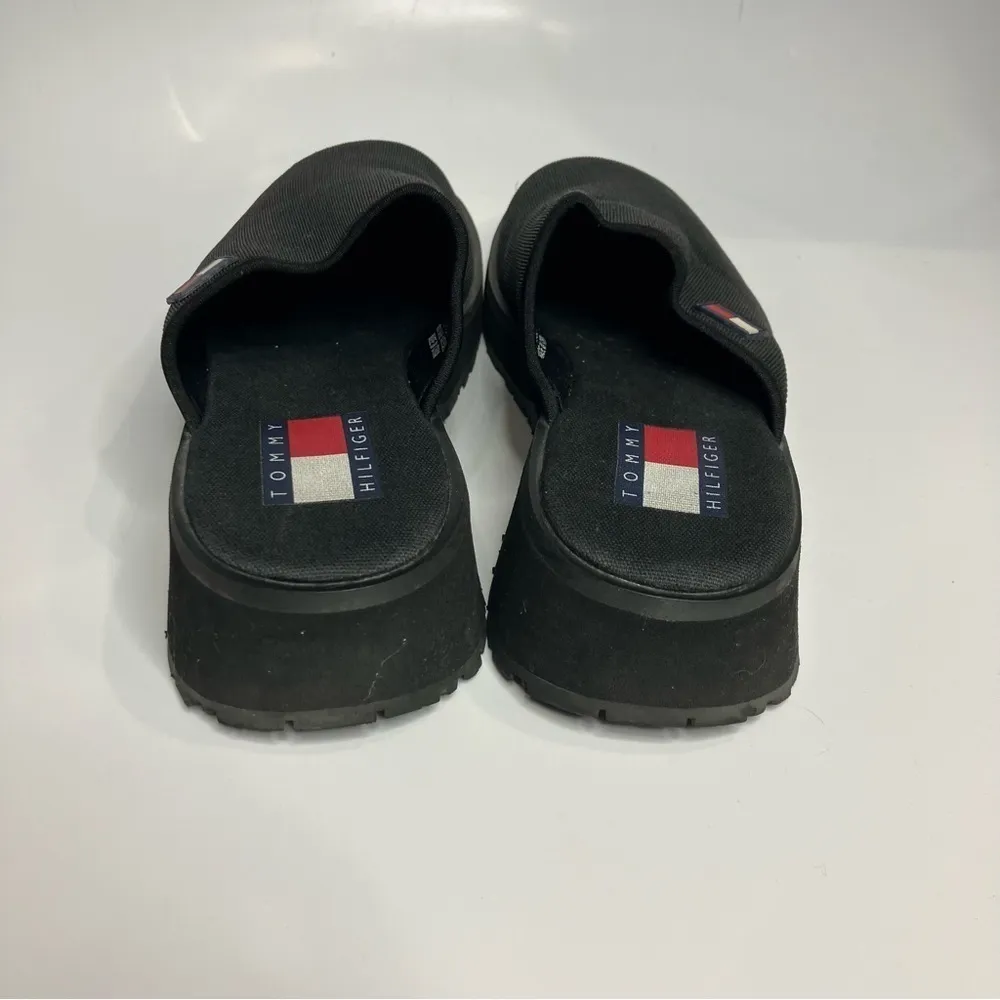 Y2K Tommy Hilfiger black‎ mules size 10 - Image 4