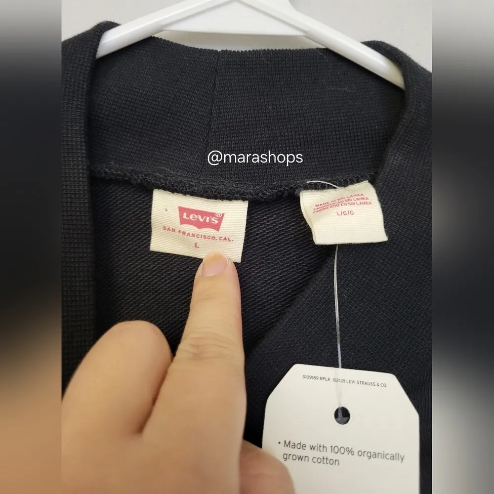 Levi's Black Mockneck Crop Sweatshirt - Image 5