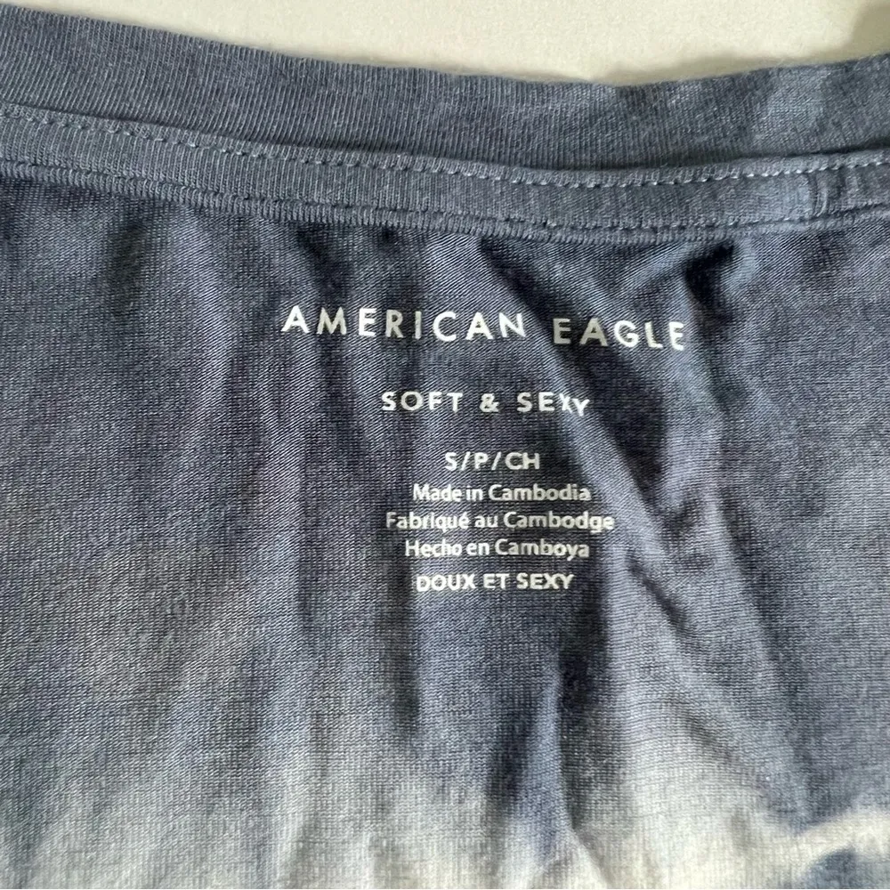 Nwt American eagle soft and sexy t shirt blue tie dye size small - Image 3