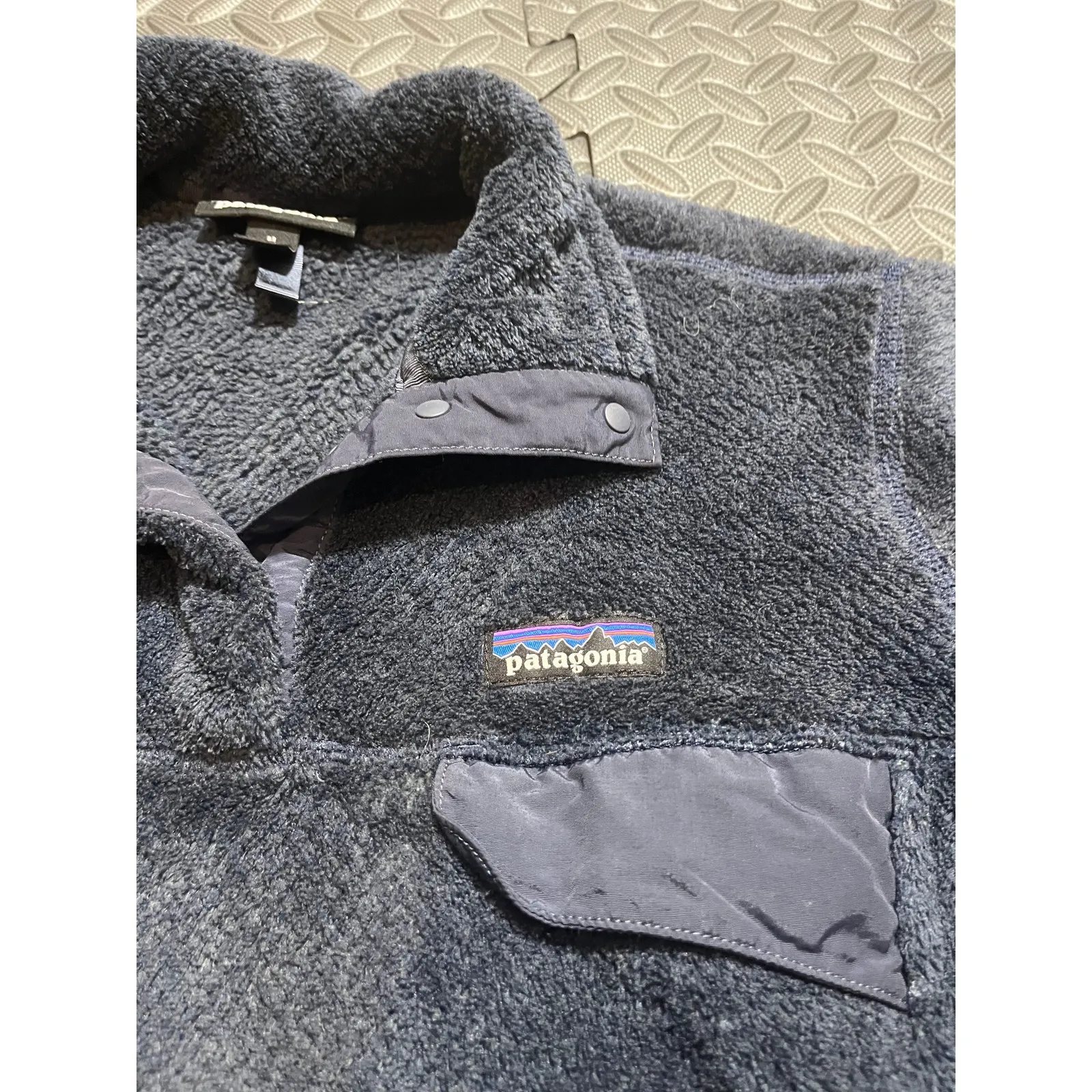 Patagonia Re-Tool Snap-T Fleece Jacket Women Medium Gray Polartec Sherpa Outdoor - Image 3