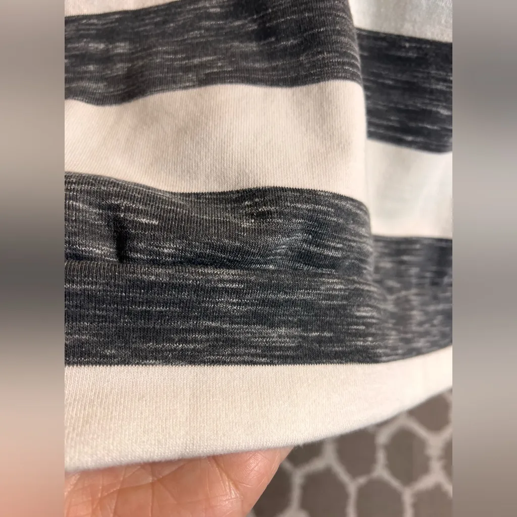 AMPERSAND AVE Striped Hoodie with Red Highlights double hoodie L Y2K streetwear Gray Size L - Image 13