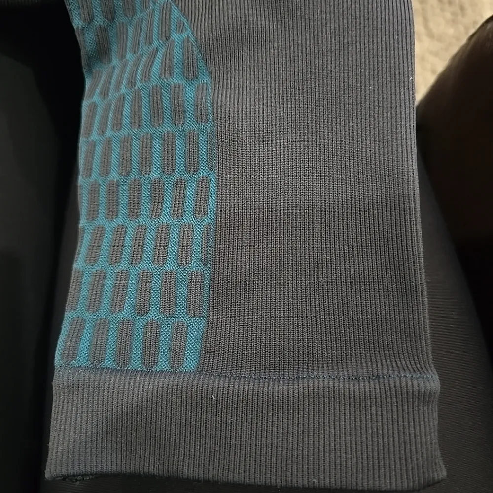 Lululemon Wunder Under Full Length High Waist Green Gray Leggings Size 8 Texture - Image 8