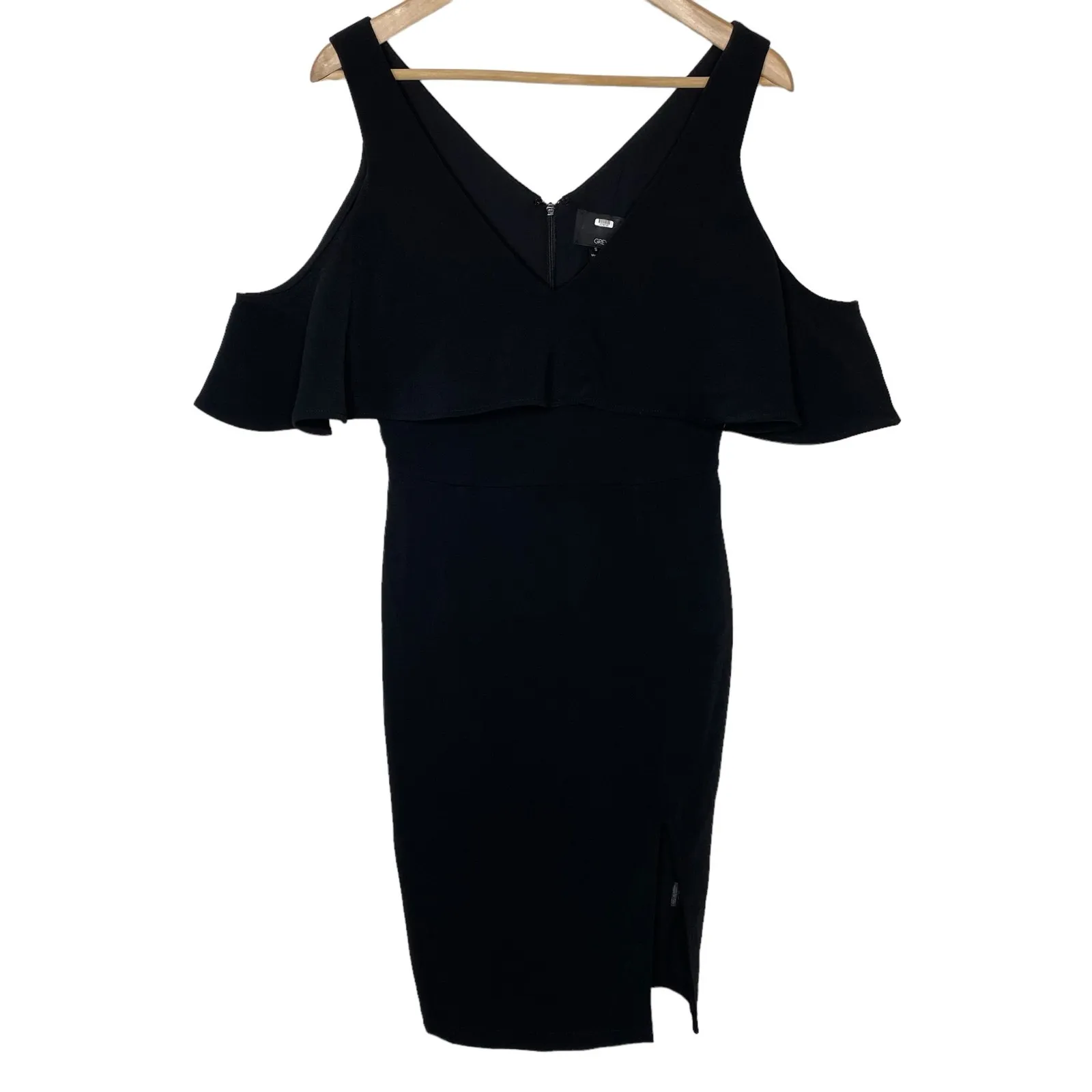 Greylin Sheath Dress Small Cold‎ Shoulder Knee Length Black - Image 8