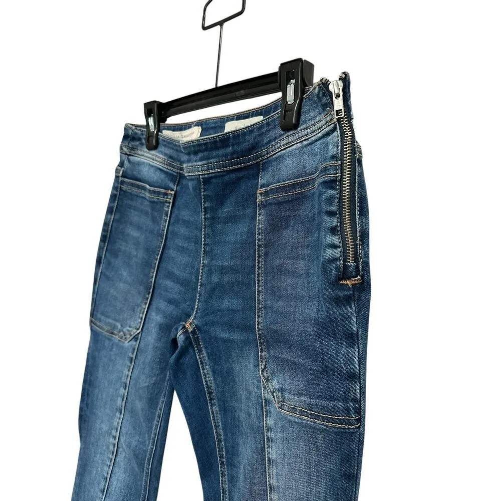 Anthropologie Pilcro Jeans Womens 25 Utility High Rise Cropped Boot Cut Denim - Image 10