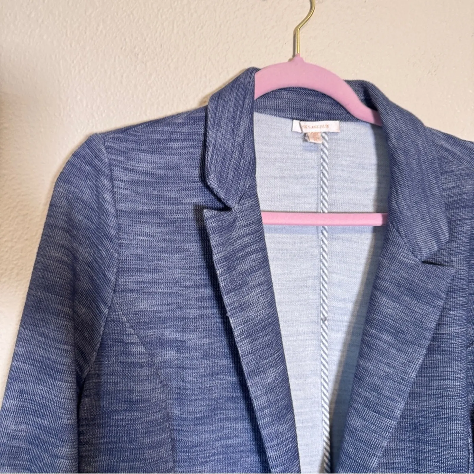 UO Skies Are Blue Heathered Boyfriend Blazer Jacket Womens XL Oversized Slouchy - Image 3