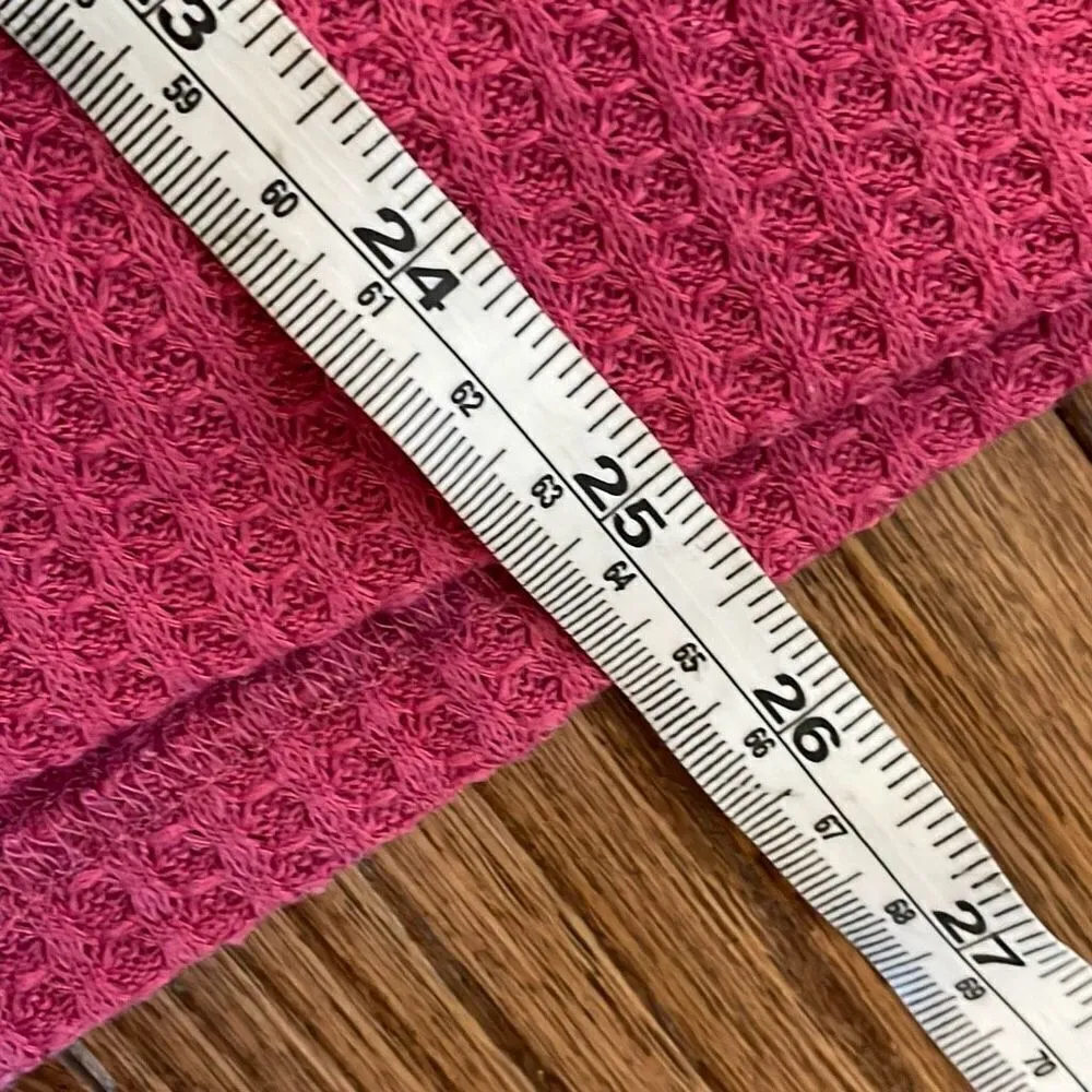 pink Waffle knit turtleneck oversized sweater xs - Image 8