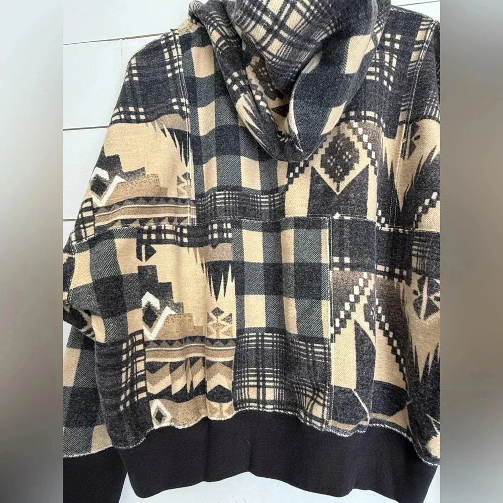 Polo Ralph Lauren Women’s Southwestern Geometric Patchwork Aztec Hoodie - Image 13