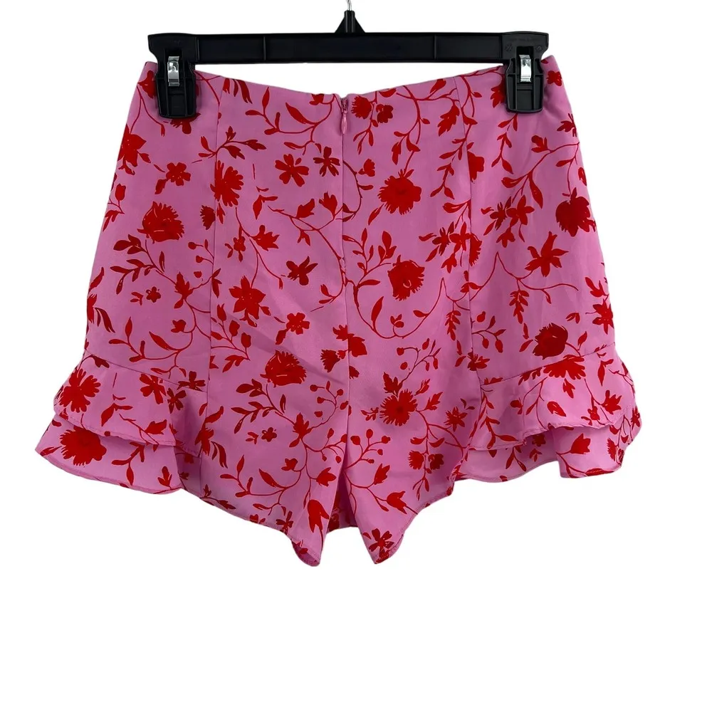Likely Pink High Waist Ruffle Hem Shorts Size 00 New - Image 6
