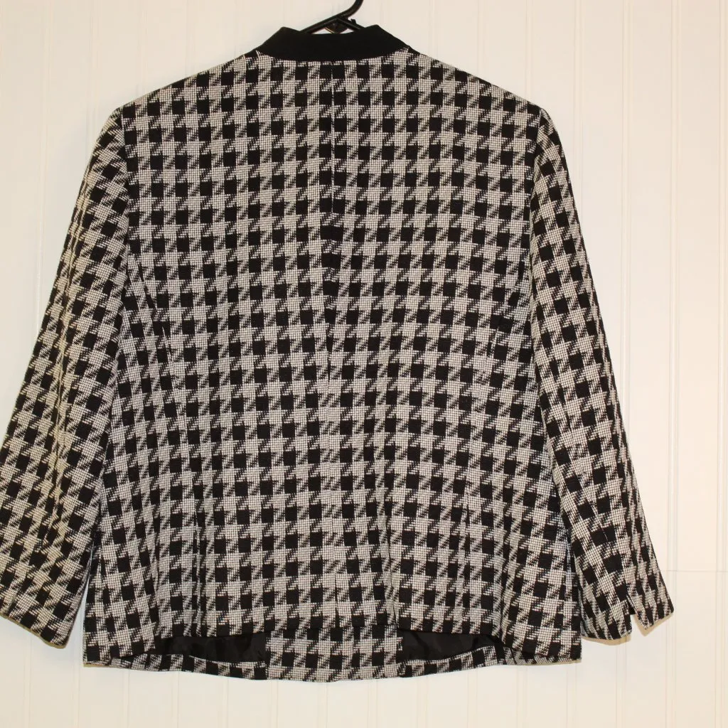 Black Label by Evan Picone Houndstooth Blazer Size 14 - Image 2
