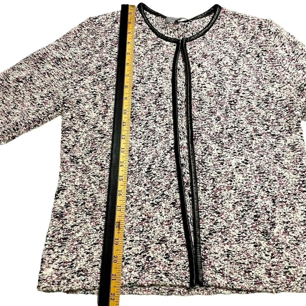 Classiques Entier Cocoloco Tweed Cardigan Size XS sweater with leather trim! - Image 10
