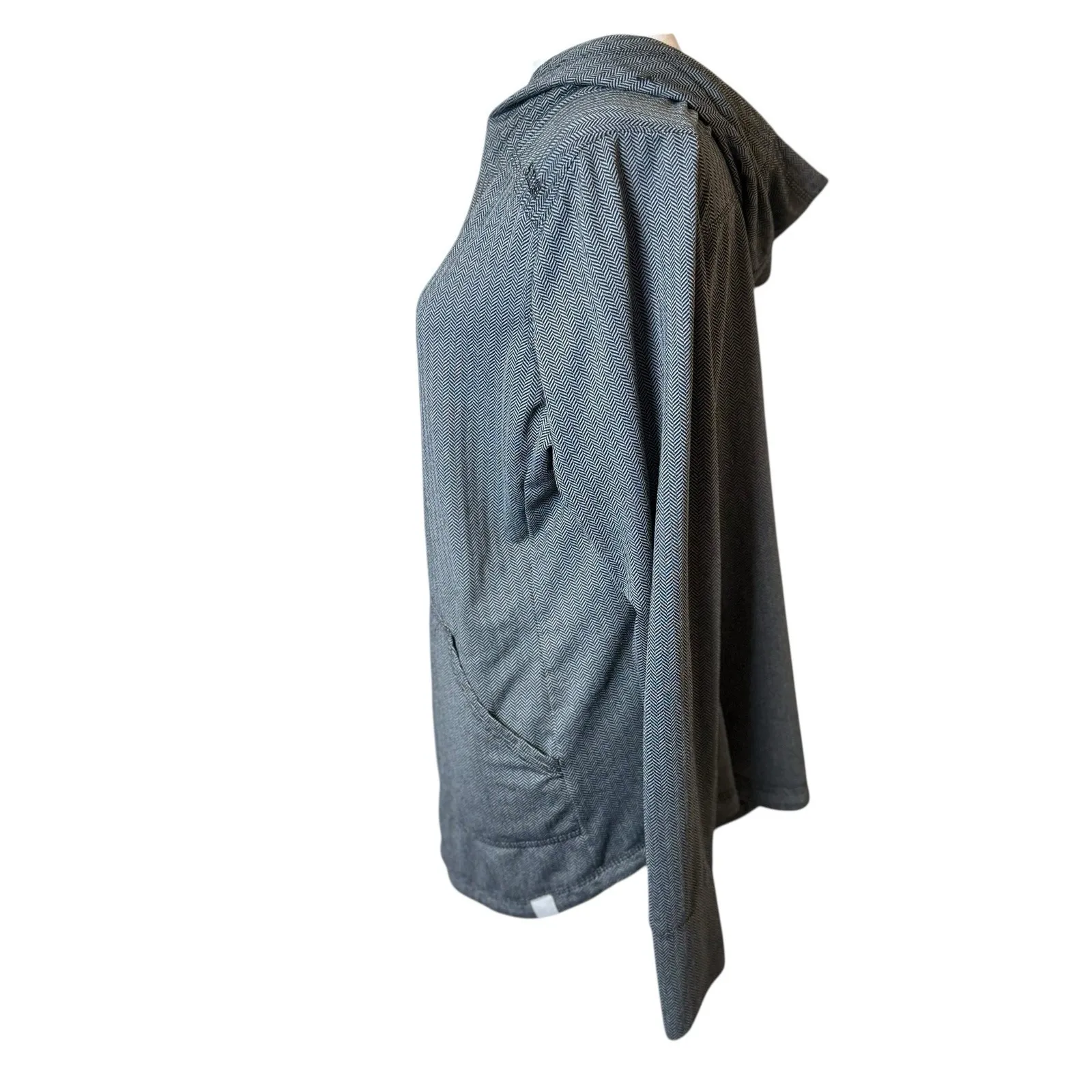 5.11 Tactical Donna Black Herringbone Hoodie Women's Size XL Thumb Holes Casual - Image 4