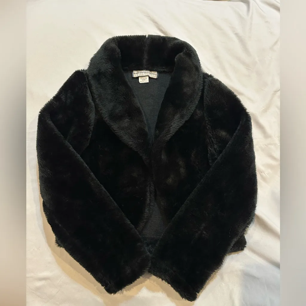Elegant Black Teddy Jacket for Women Size M - Image 7