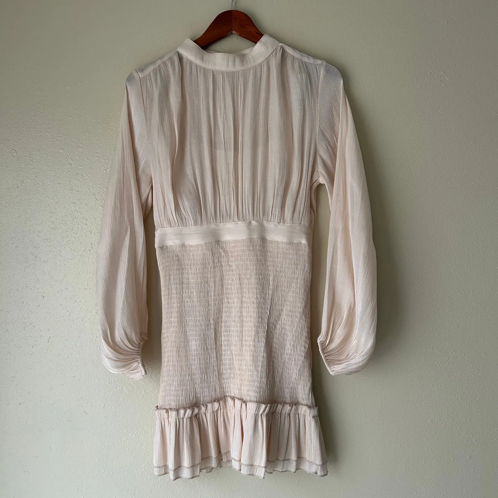 Line and Dot Peach Rianne Mini Dress Size Small - Image 5