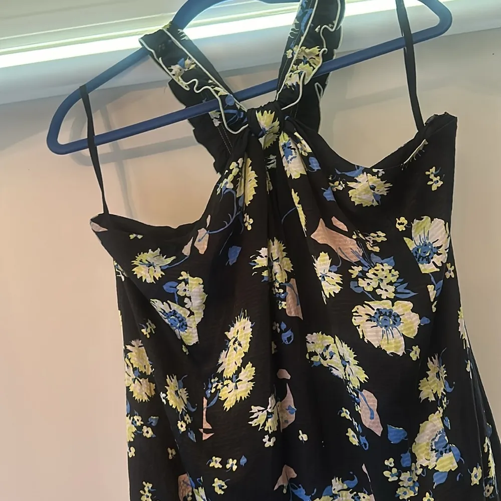 10 Crosby silk halter dress size 12 fitted ruffled asymmetrical - Image 2