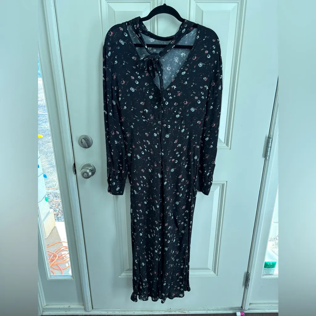 IRO Casual High-Neck Floral Long-Sleeve Dress Size 42 (10) - Image 7