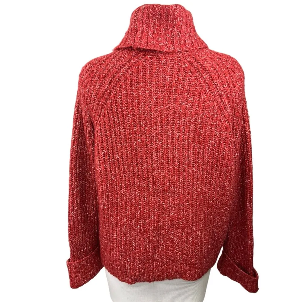 Cotton Candy LA Red Turtleneck Long Sleeve Cozy Pullover Sweater Top Size S/M - Image 2