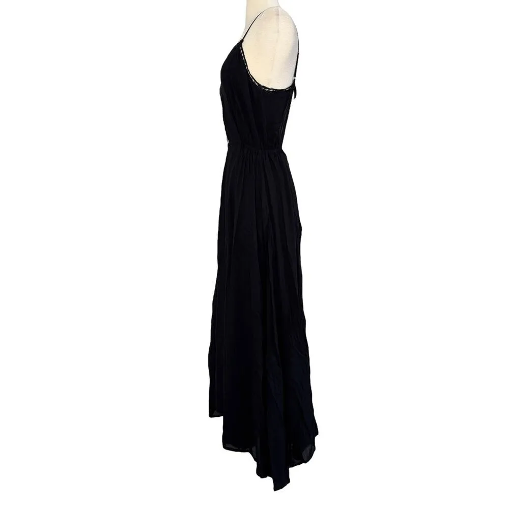 TIGANI LUX Handmade Cut Out Backless Black Midi Summer Dress Flowy Beachy Size M Size M - Image 7