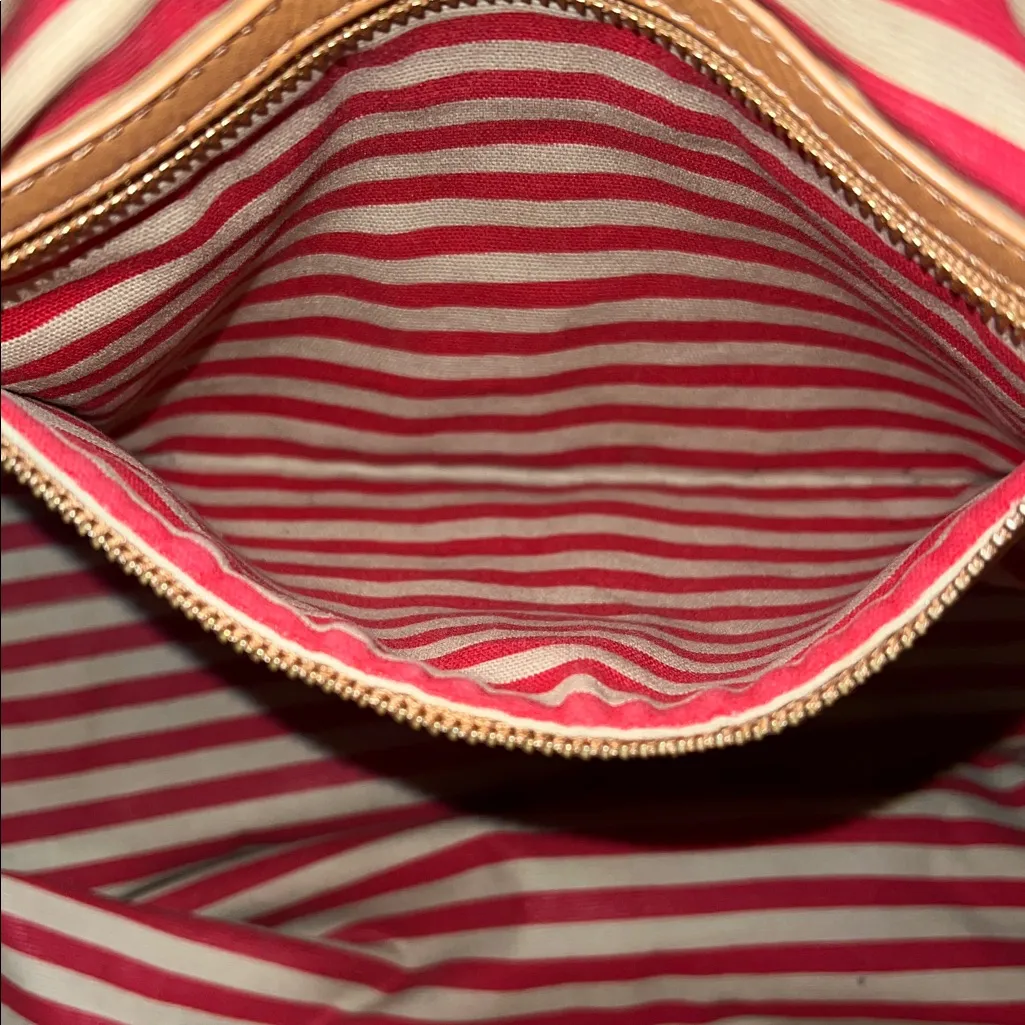 Tory Burch Red Tote with Tan Handles - Image 14