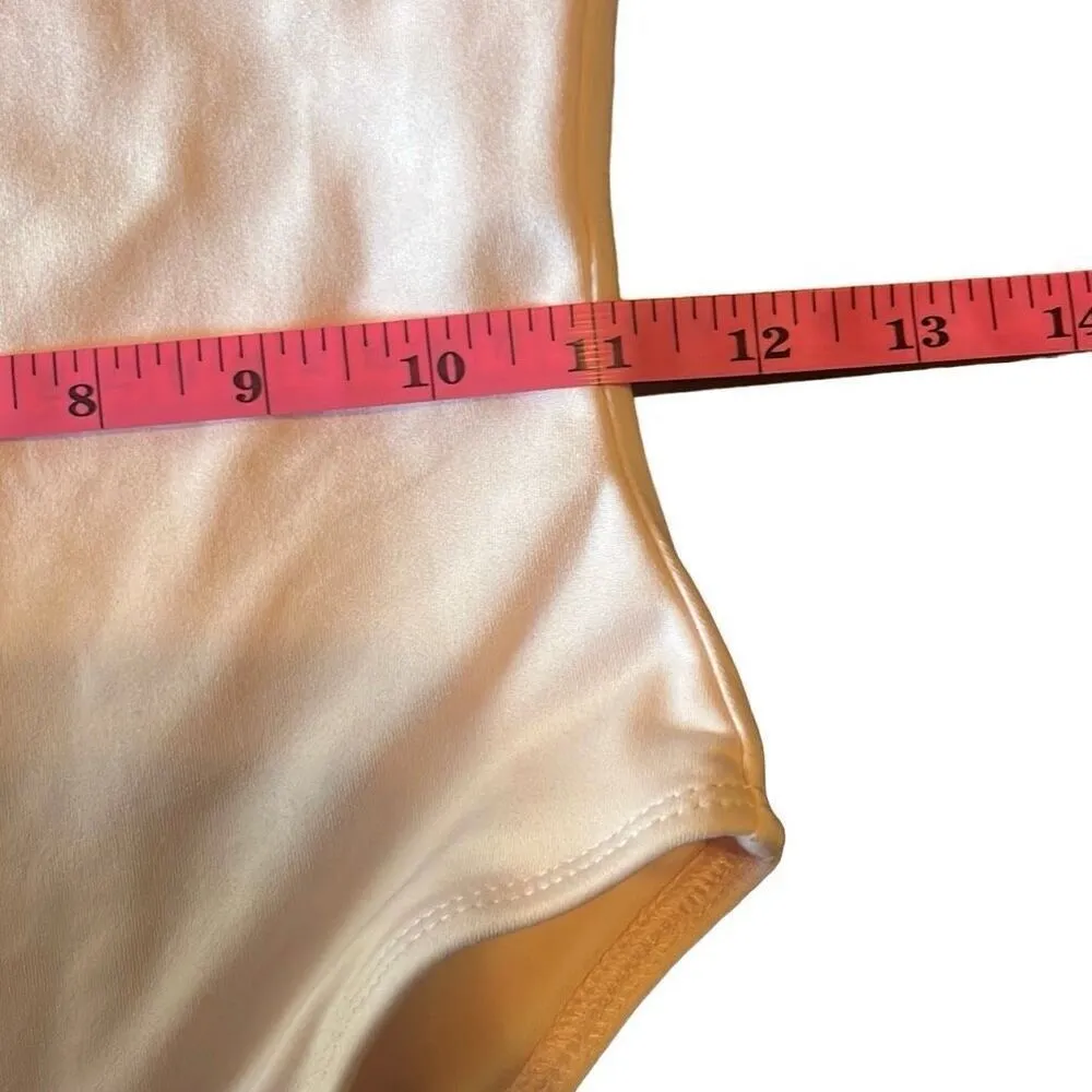 Showpo Baby Pink Deep V Snap Closure Cheeky Bodysuit Sz 2 Balletcore Lagenlook Pink - Image 9