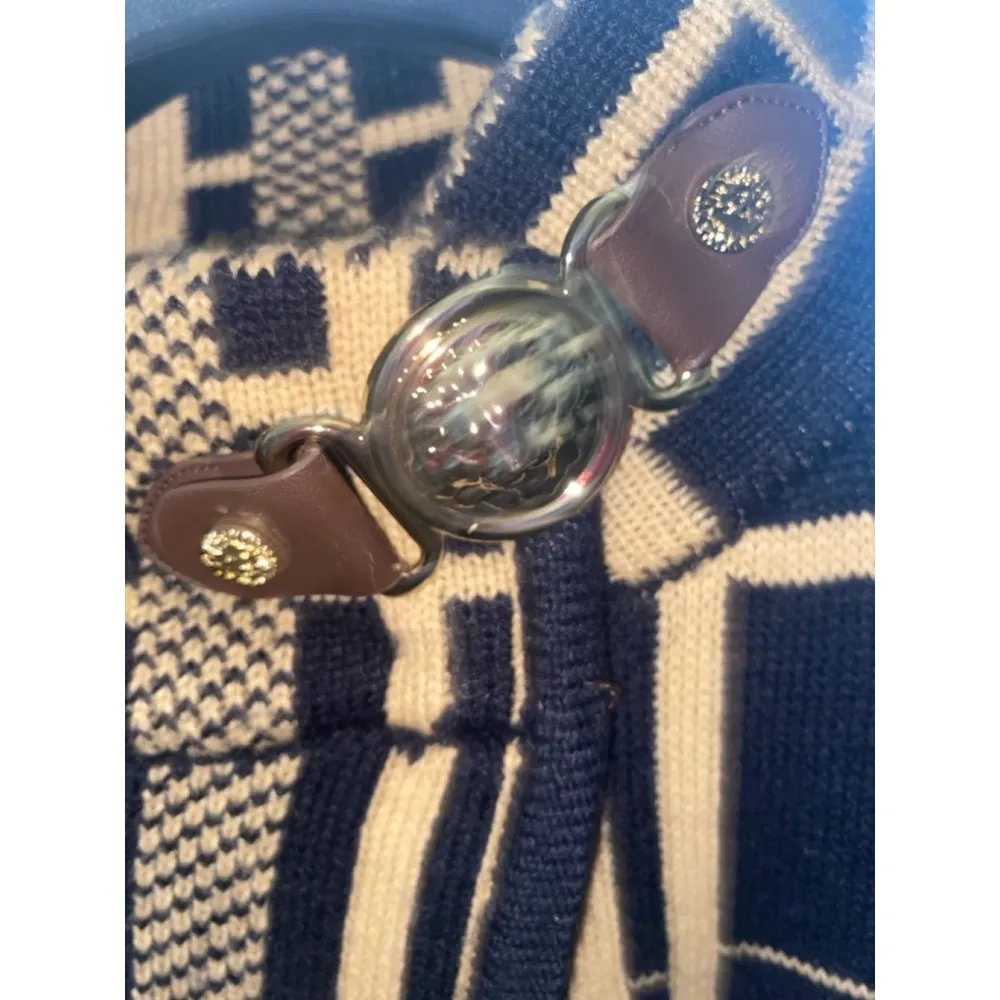 Women's Anne Klein Poncho Cape Size OSF Plaid - Image 2