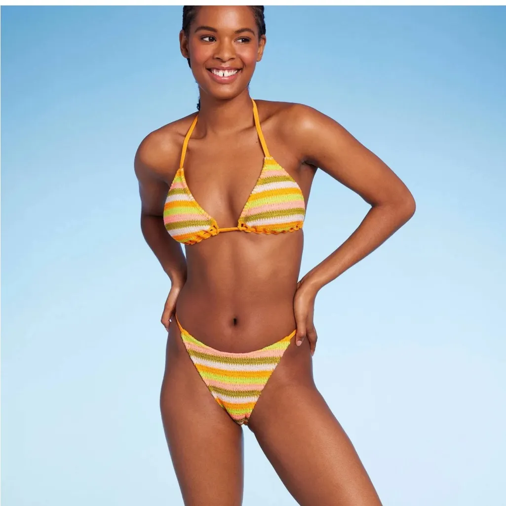 Wild fable bohemian swim crochet swim bottoms s 16 new - Image 2