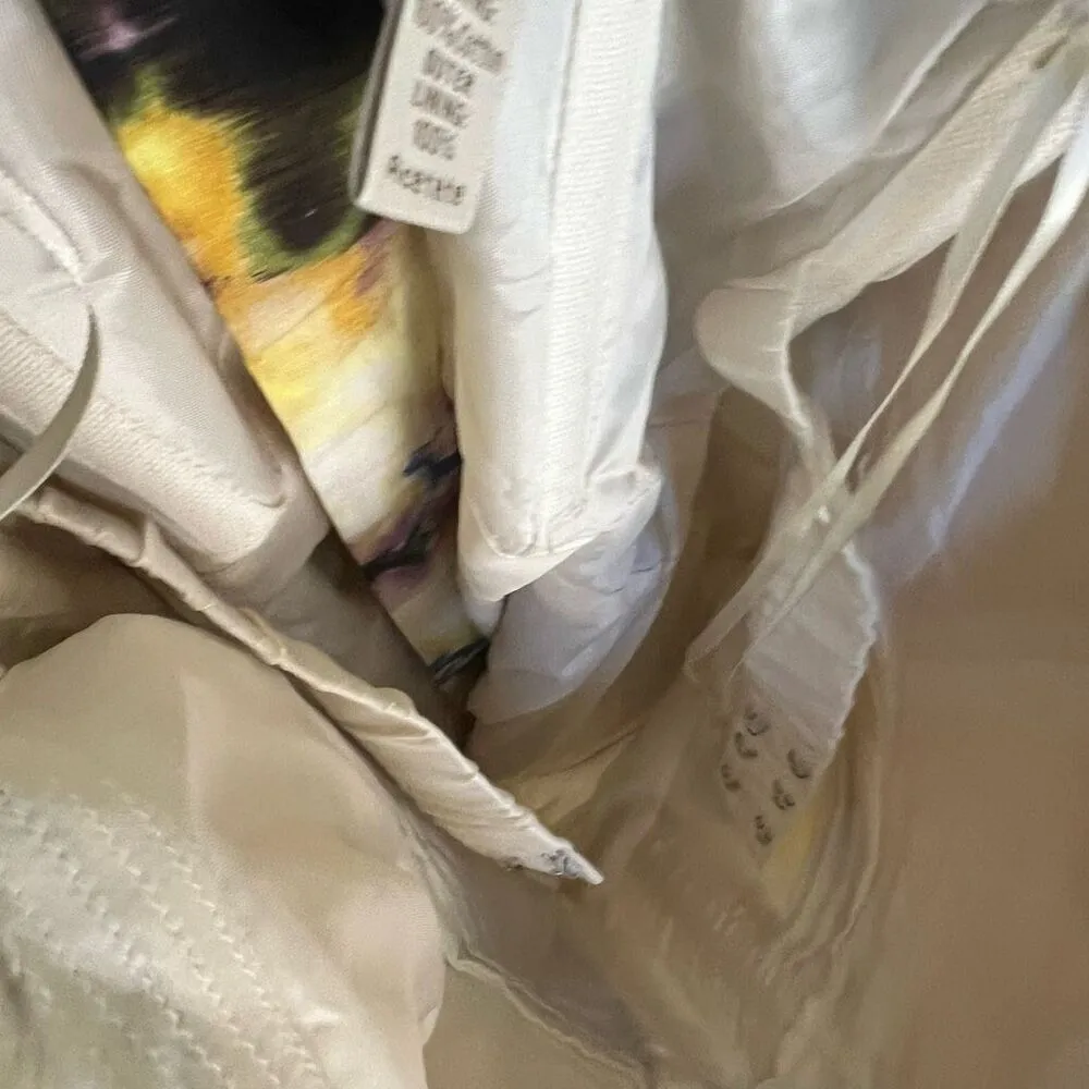 J.Crew Womens Fleurette‎ Bustier Watercolor Mini Silk Dress Size 2 Coquette Purple - Image 8