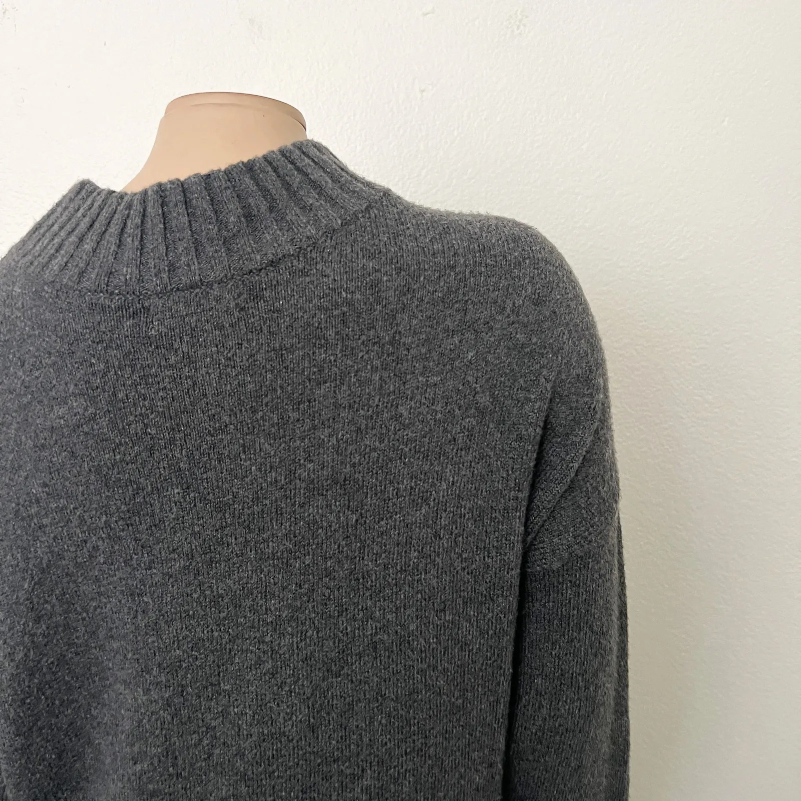 [BP.] Charcoal Gray Mock Neck Long Sleeve Sweater Dress NWT Size Large L - Image 9