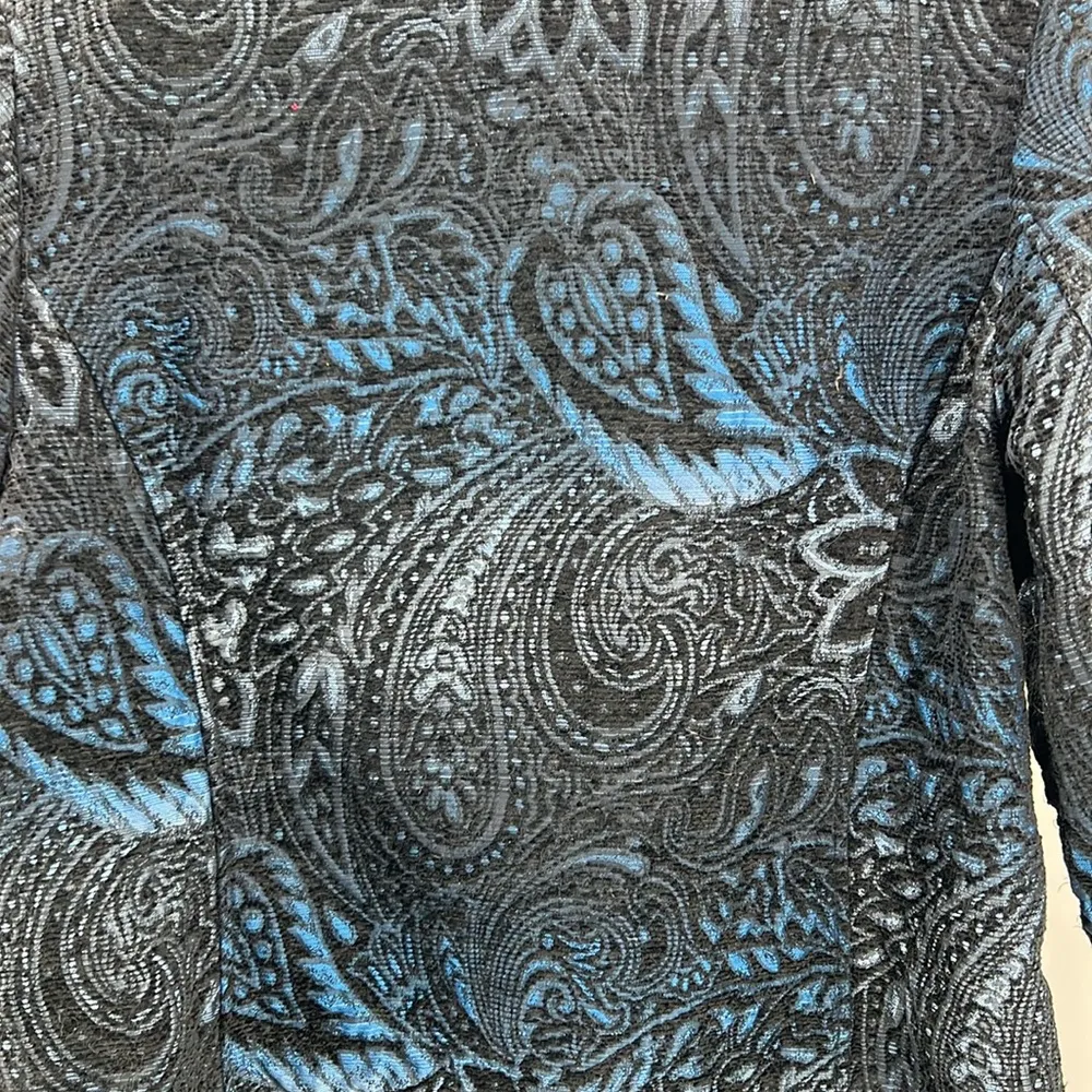 CJ Banks zip front tapestry ombré paisley jacket shirt blazer professional plus - Image 3