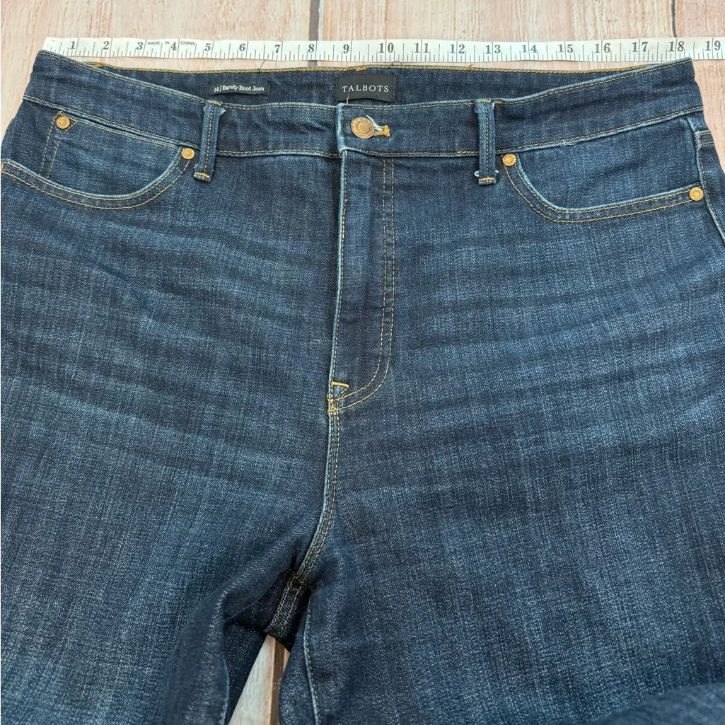 Talbots Womens Size 14 Barely Boot Jean Curvy Flattering Stretch Denim - Image 4
