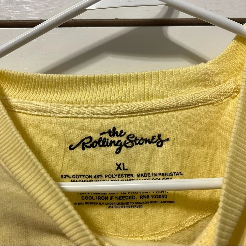 The Rolling Stones Yellow Crewneck Sweatshirt - Image 3