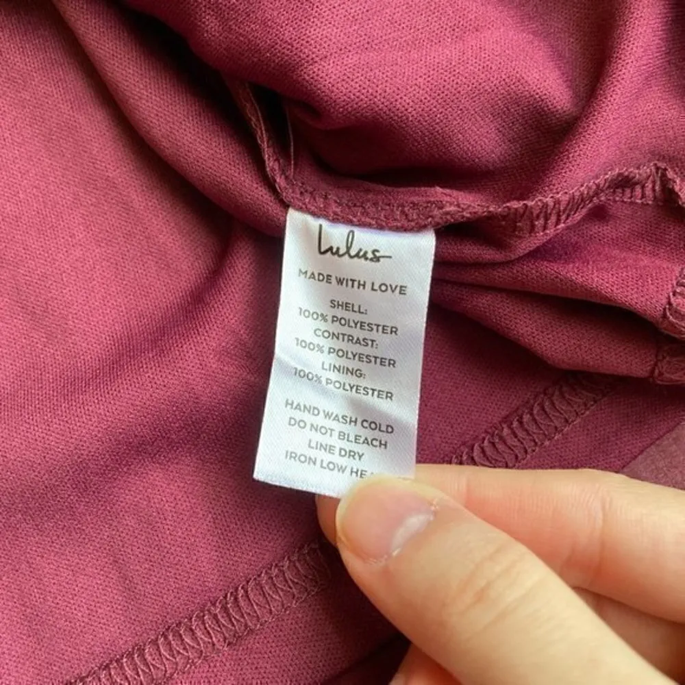 Lulu's Angel in Disguise Burgundy Lace Skater Dress Size L NWT - Image 10