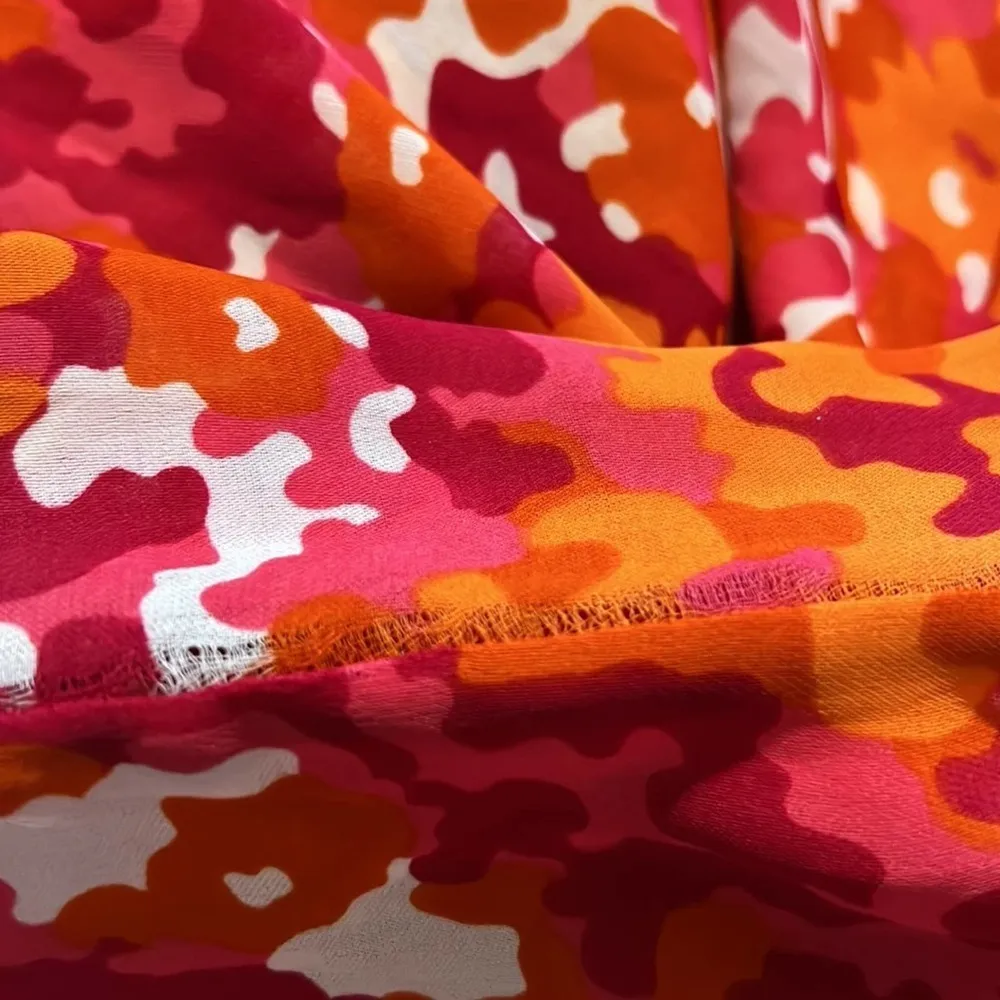 Michael Kors large bright tank sheer lightweight sleeveless elastic FLAW Orange - Image 6