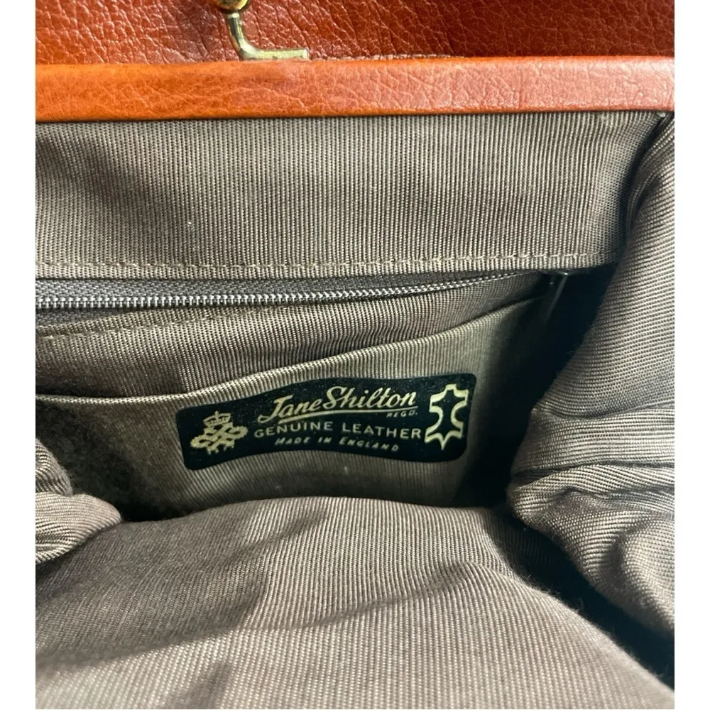 Vintage Jane Shilton Brown Leather Handbag, England, 1970's - Image 8