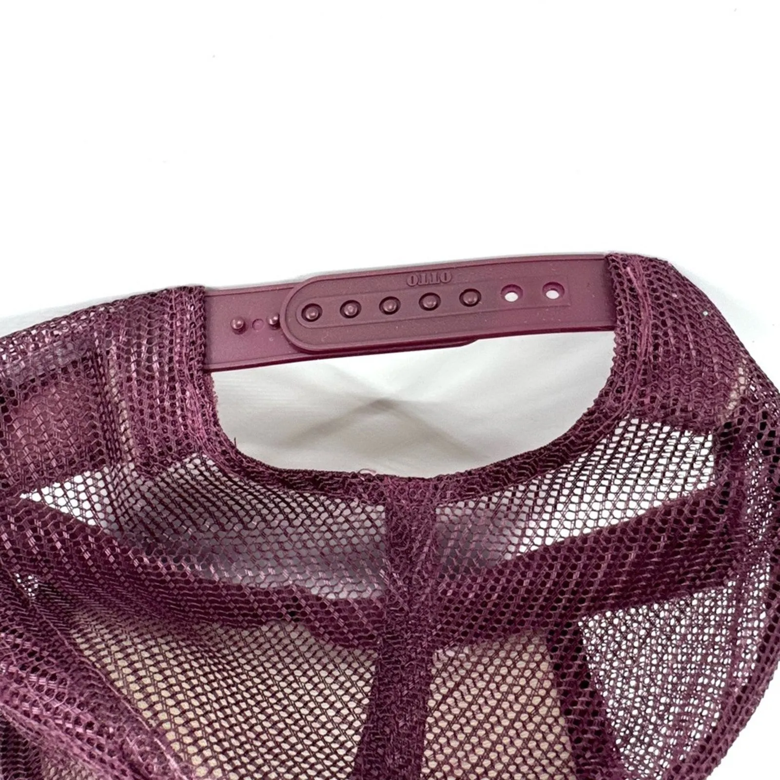 Otto Trucker Hat with Rainbow Patch Maroon One Size Orange - Image 3