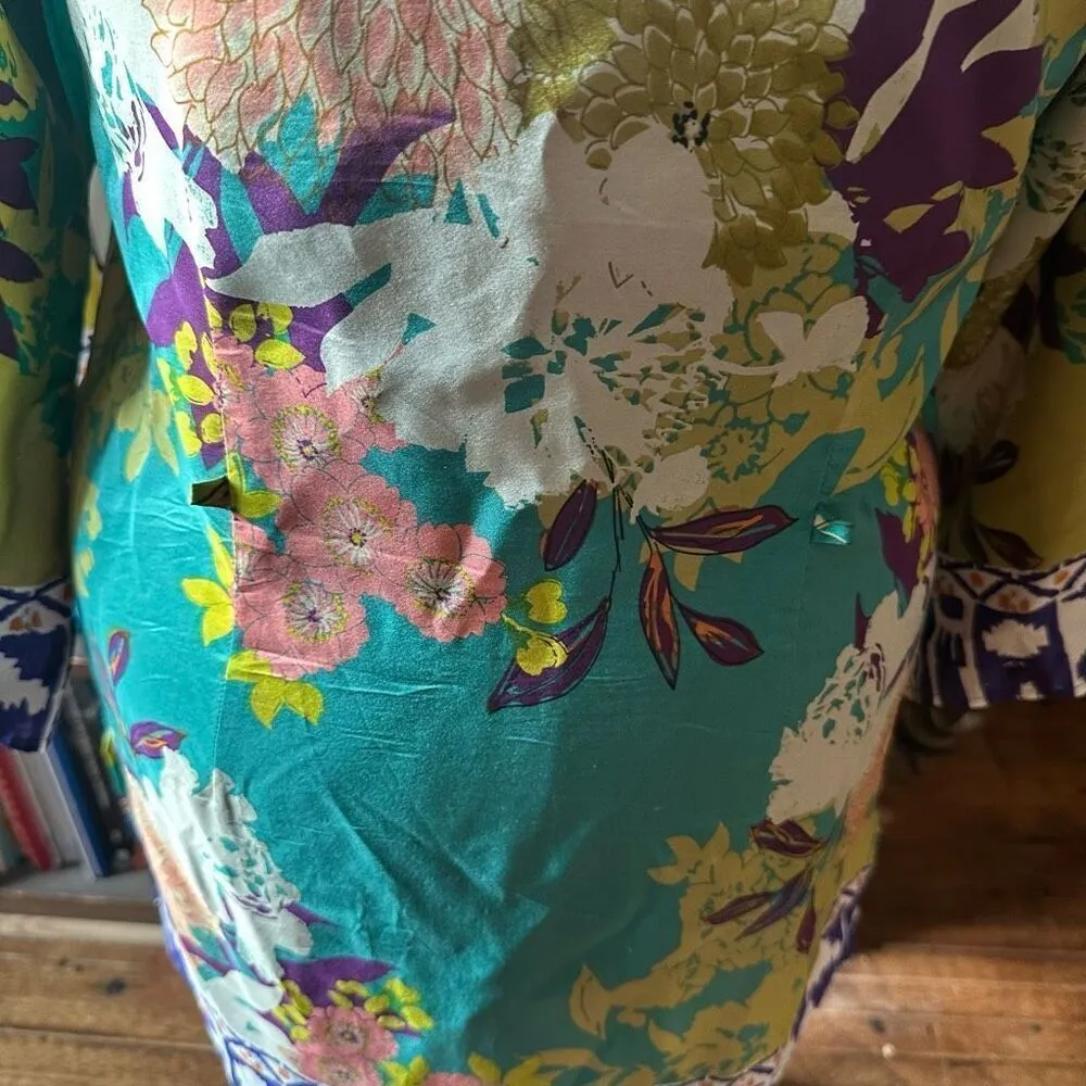 CAbi multicolored artsy S split neck lightweight tunic - Image 3