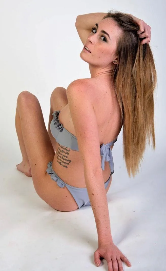 Boutique Strapless Push Up Tie Back Grey Bikini - Image 4