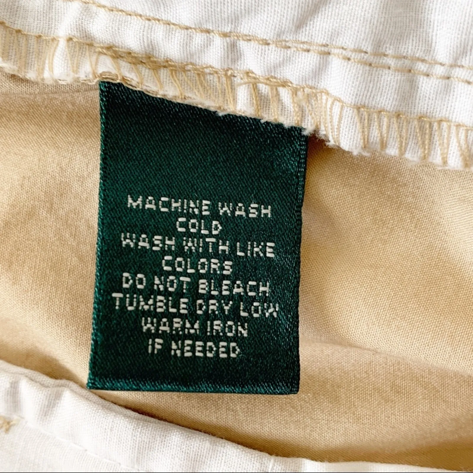 Lauren Ralph Lauren Sport Pants Tan Button Roll Cuff Cotton Cargo Pants Size 14 - Image 10