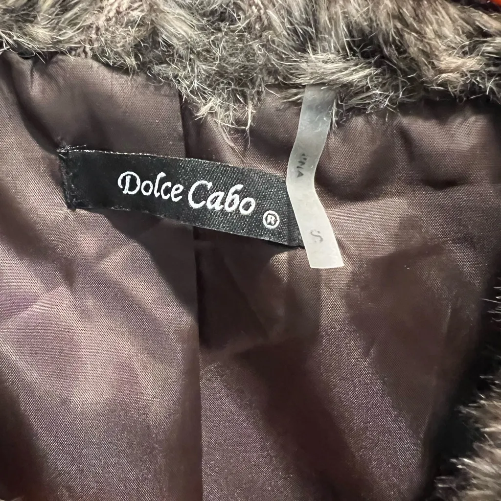Dolce Cabo fluffy tweed vest Brown - Image 2