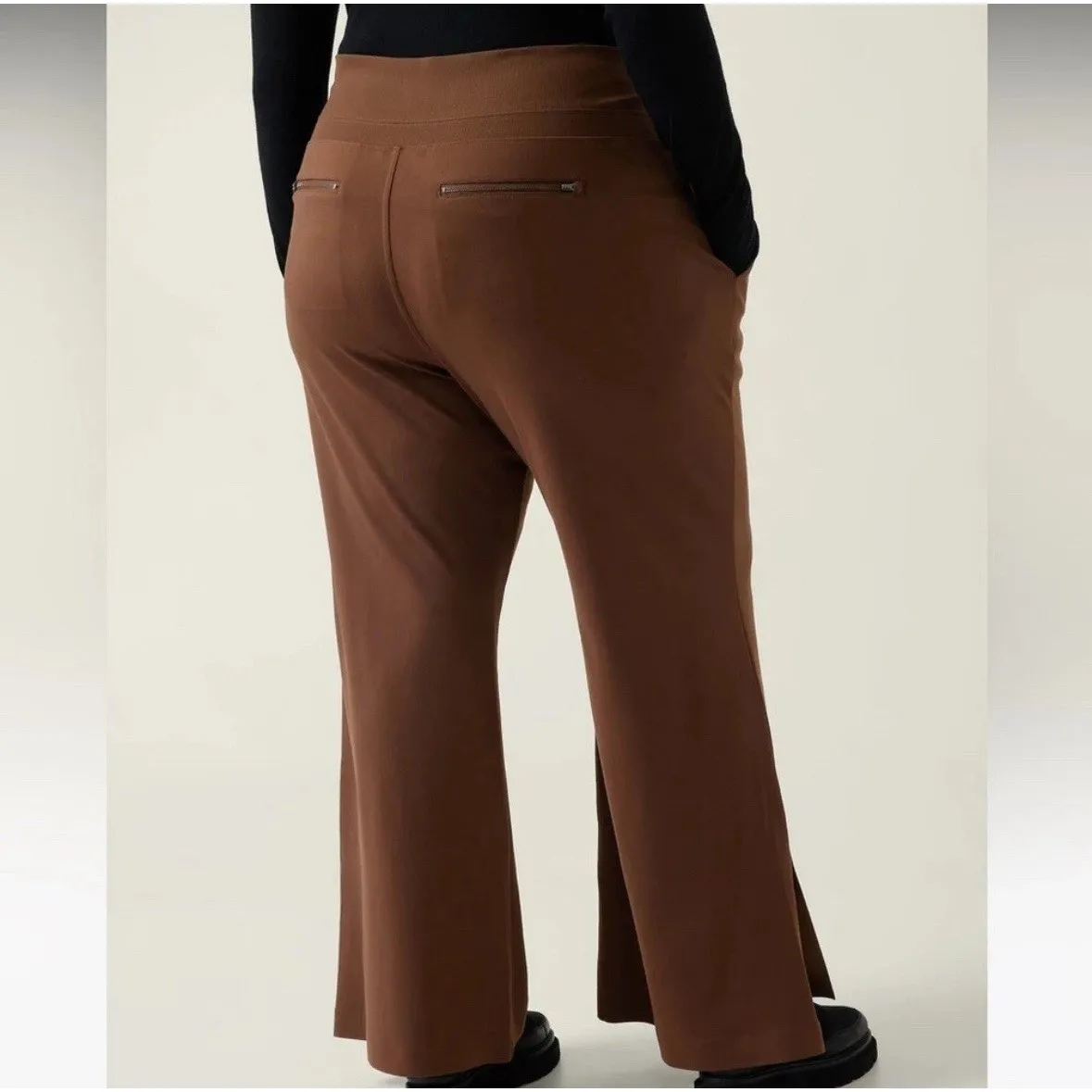 NWT Athleta Venice Pants Flare Leg Brown High Rise Stretch Women's 3XL x 31.5‎ - Image 13